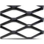 Hot Rolled Steel Expanded Metal Mesh 1.2 mm Thickness 1.22m Width 4m Length, Black