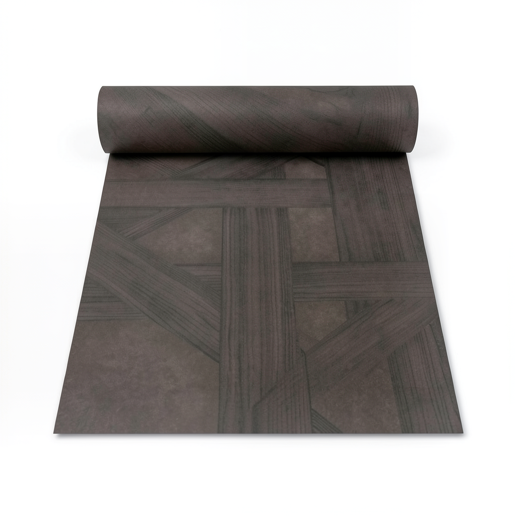 Wooden Wallpaper Dark Brown 10m x 0.53m, Model 221103