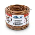 لفة سلك كهرباء امريكي 12 AWG نحاس مجدول عزل PVC بني، 600 فولت، 500 قدم | شركة الفنار