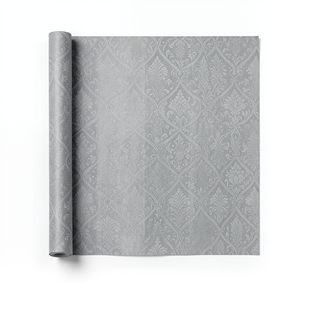 Italian Pattern Wall Decoration 10m x 0.73m, Grey Color, Model Z90002