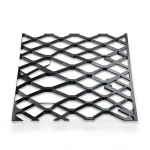 Hot Rolled Steel Expanded Metal Mesh 2 mm Thickness 1.22m Width 3m Length, Black