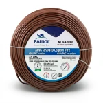 لفة سلك امريكي 2/0 AWG نحاس مجدول عزل PVC بني 600 فولت طول 500 قدم | شركة الفنار