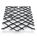 Hot Rolled Steel Expanded Metal Mesh 2.3 mm Thickness 1.22 m Width 3 m Length, Black