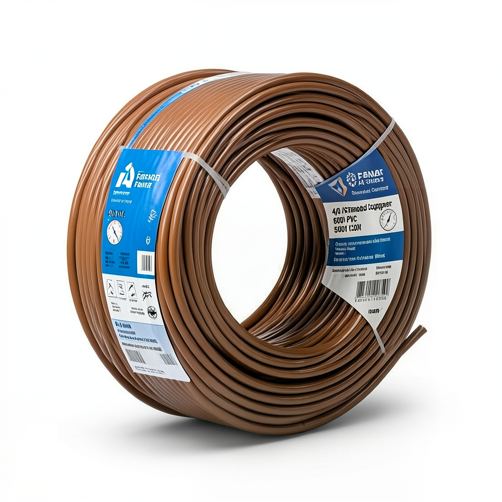 4/0 AWG Stranded Copper American Electric Wire 600V PVC Brown 500ft Coil | Al Fanar