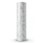 Italian Wallpaper Pale Gray Color Floral Design, Size 10mx0.53m