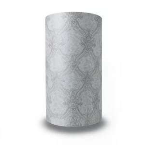 Italian Wallpaper Gray Color Classic Design, Size 10m x 1.06m, Model 82708
