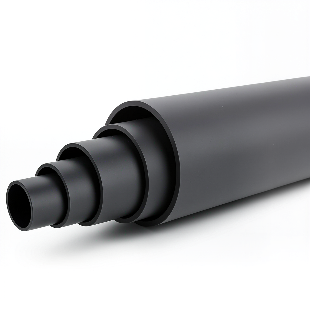 HDPE Pipe Pressure 4 Bar PE 80 Size 500 mm SDR 26 Black