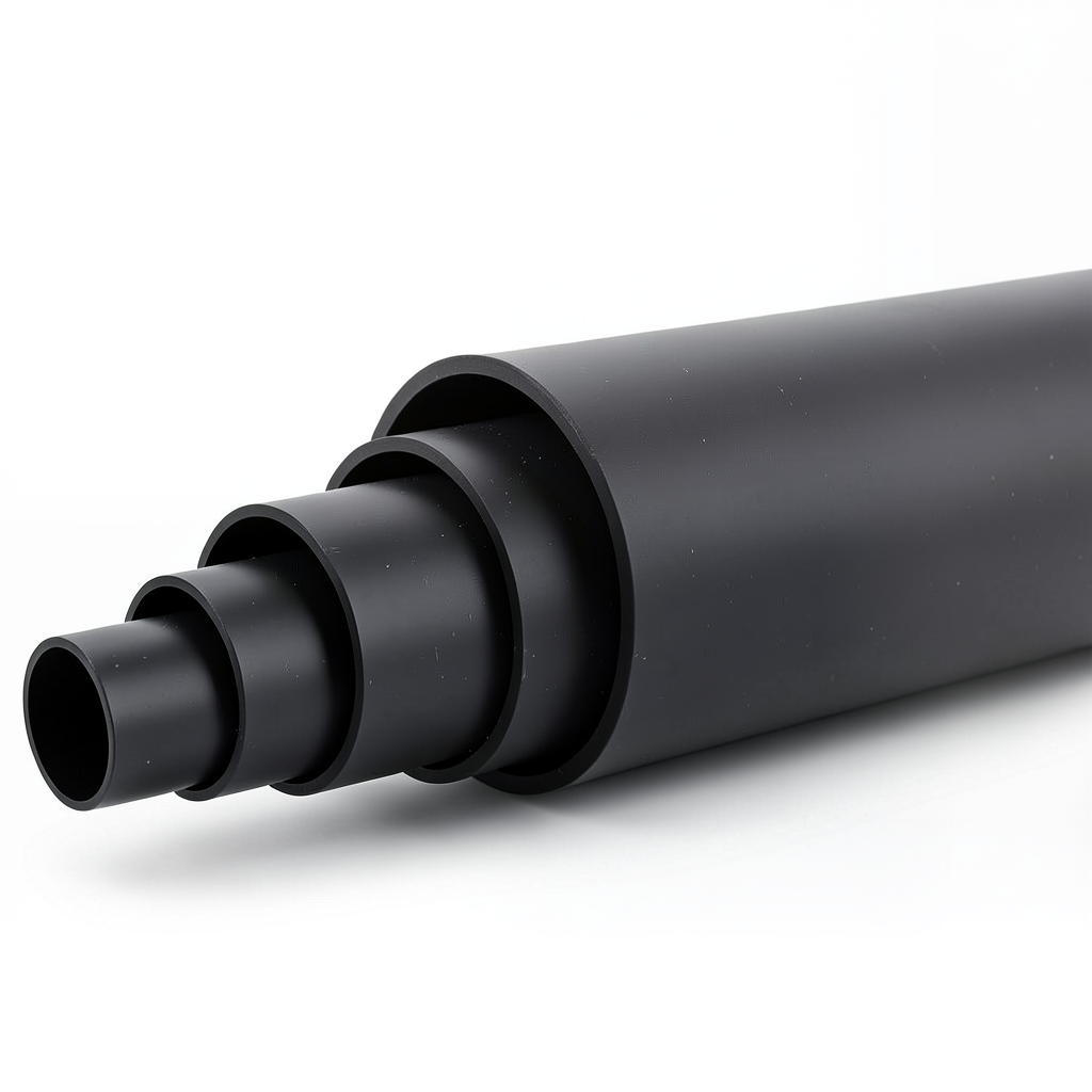 HDPE Pipe Nominal Pressure 6 Bar PE 80 OD 225 mm SDR 17.6 Black