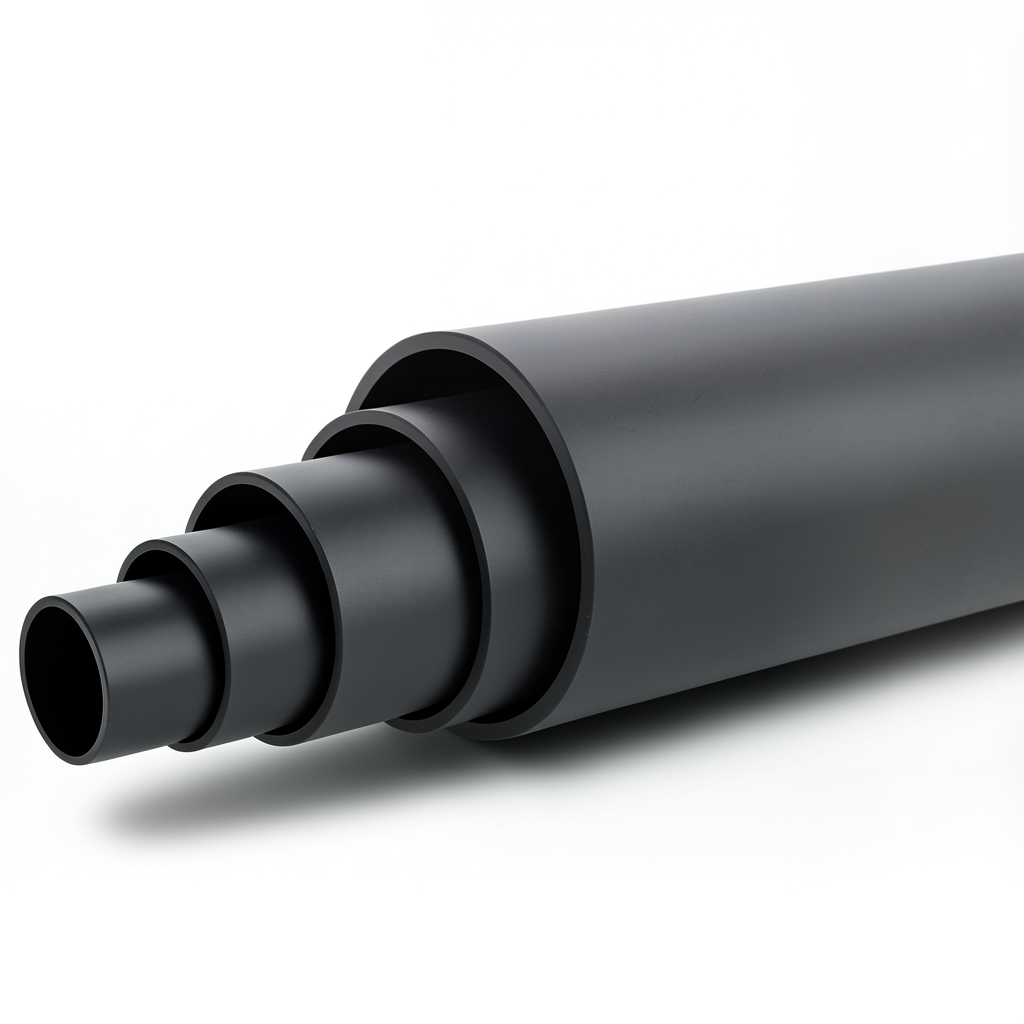 HDPE Plastic Pipe Nominal Pressure 6 Bar PE 80 OD 355 mm SDR 17.6 Black