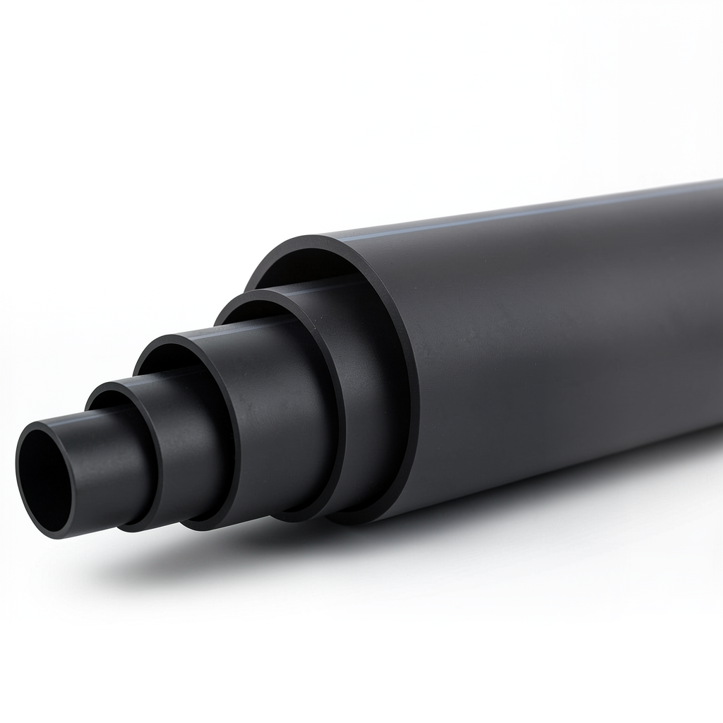 HDPE Pipe Pressure 6 Bar PE 80 Size 400 mm SDR 17.6 Black