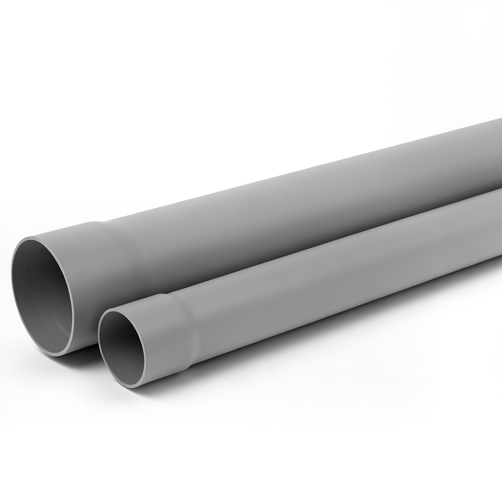 UPVC Pipe Non Pressure Size 75 mm Thickness 3.5 mm Gray Color