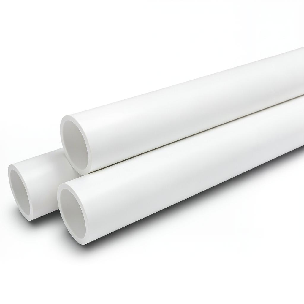 مواسير UPVC ضغط 10 بار قطر خارجي 50 مم سمك 2.4 مم لون أبيض