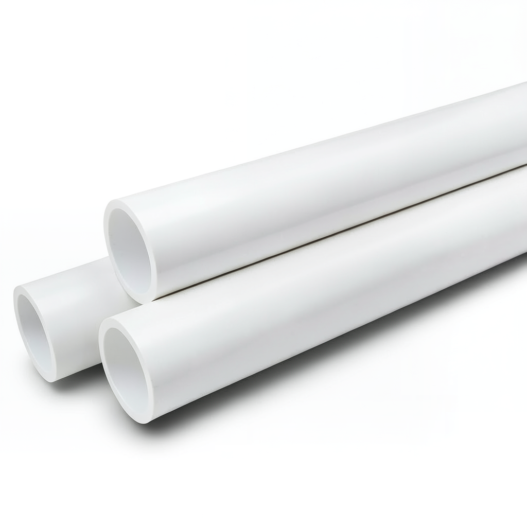 مواسير UPVC ضغط 10 بار قطر خارجي 75 مم سمك 3.6 مم لون أبيض