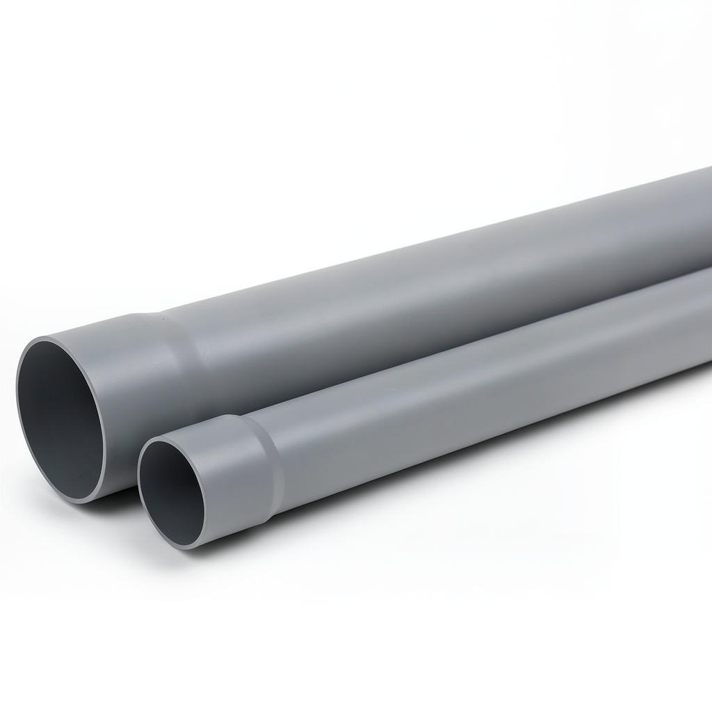 UPVC Pipe Non Pressure Outside Diameter 200 mm Thickness 4.5 mm Grey Color