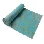 Classic Wallpaper Length 10m, Width 1.06m, Turquoise Color, Model 82742