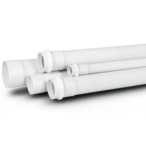 UPVC Plastic Pipe for Sewerage Systems Outside Diameter 110 mm Thickness 3.8 mm White Color
