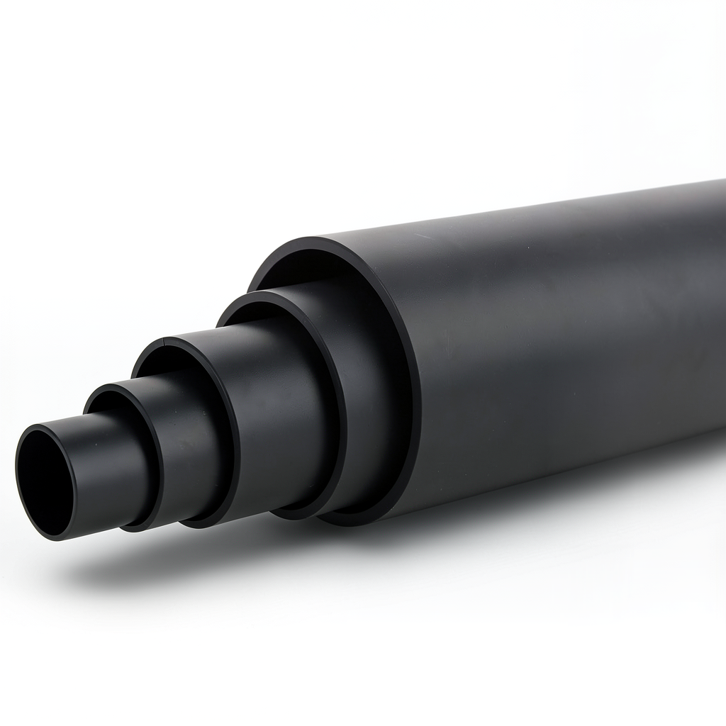 مواسير HDPE ضغط 6 بار PE 80 قطر خارجي 400 مم SDR 17.6 لون أسود