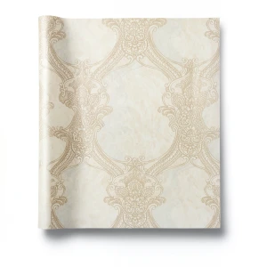 Italian Wallpaper Classic Design Light Beige Color, Size 10mx1.06m, Model 82710