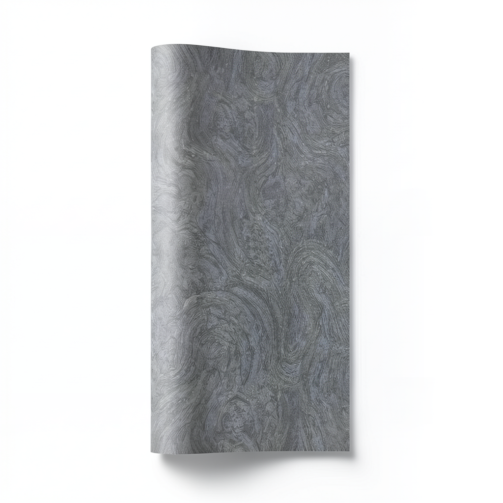 Italian Wallpaper Gray Color Wavy Design, Size 10mx1.06m, Model 82716