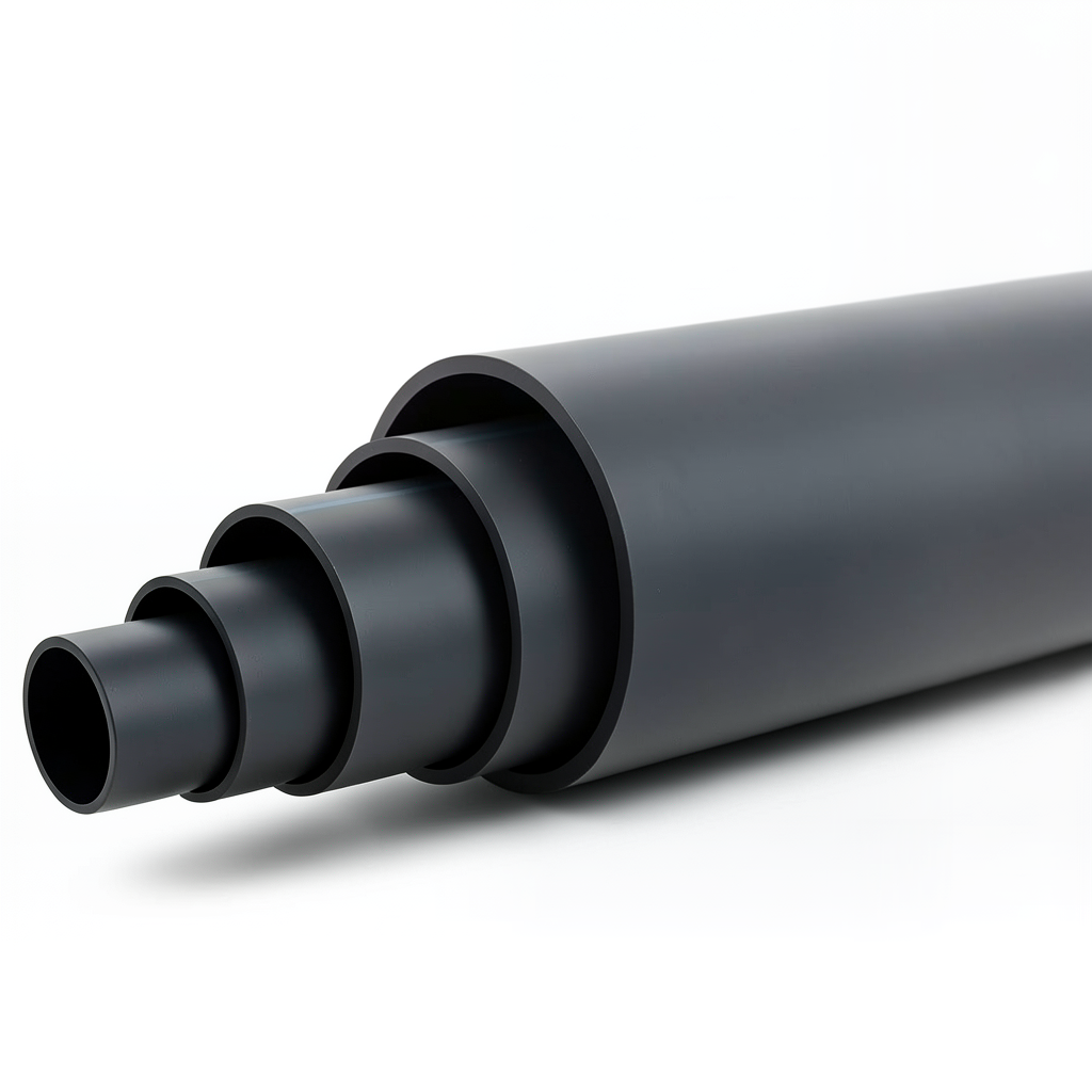 مواسير بلاستيك HDPE ضغط 10 بار PE 80 قطر خارجي 315 مم SDR 11 لون أسود