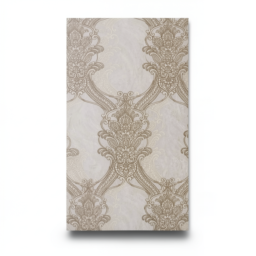 Classic Wallpaper Length 10m, Width 1.06m, Light Brown Color, Model 82738