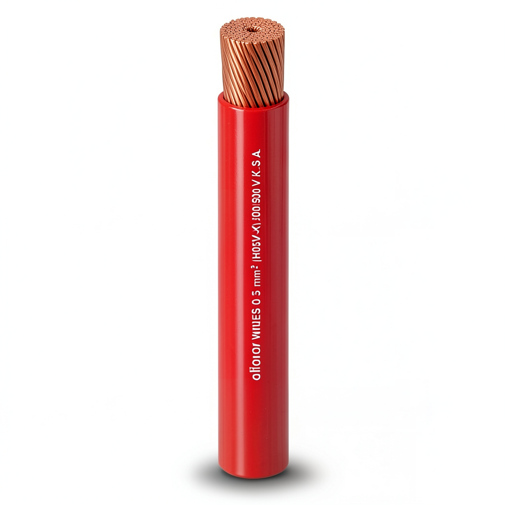 لفة سلك كهرباء نحاس شعر عزل PVC، مقاس 2.5 sq mm، 600/1000V، لون أحمر | شركة الفنار