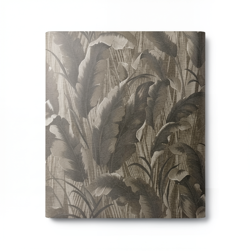 Leaf-patterned Wallpaper 10m x 1.06m Dark Beige, Model 78013