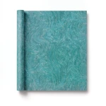 Italian Wallpaper Wavy Design Size 10mx1.06m Turquoise Color