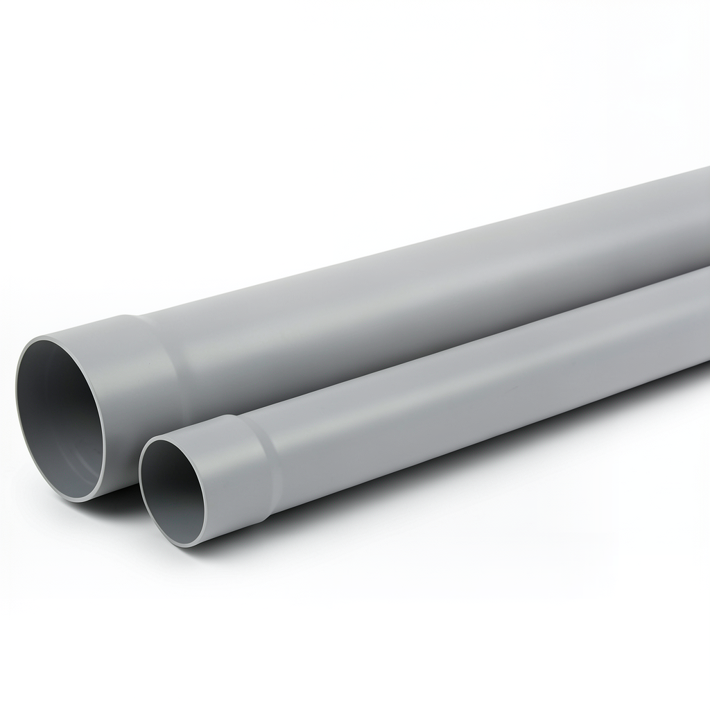 UPVC Pipe Non Pressure Size 82 mm Thickness 3.5 mm Gray Color