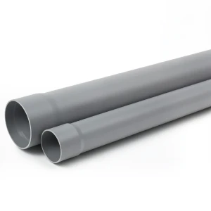 UPVC Pipe for Sewerage Systems Outside Diameter 90 mm Thickness 3.5 mm Grey Color
