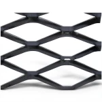 Hot Rolled Steel Expanded Metal Mesh 1.8 mm Thickness 1.22x7 m Black