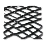 Hot Rolled Steel Expanded Metal Mesh 6 mm Thickness 1.22 m Width 1 m Length, Black