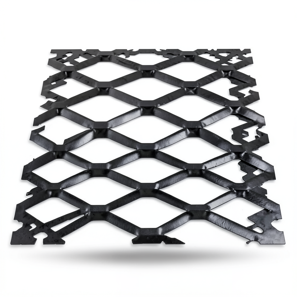 Hot Rolled Black Steel Expanded Metal Mesh Bahri 2.7 mm Thick 1.22x7 m