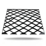 Hot Rolled Steel Expanded Metal Mesh 6 mm Thickness 1.22 m Width 1 m Length, Black