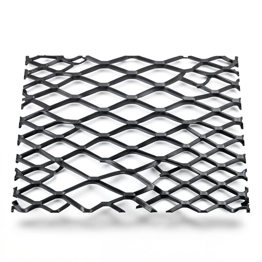 Hot Rolled Black Steel Expanded Metal Mesh Bahri Thickness 4.8 mm Width 1.22 M Length 2 M