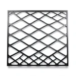 Hot Rolled Black Steel Expanded Metal Mesh Thickness 1.7 mm Width 2.44 m Length 1 m