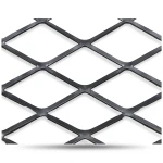 Hot Rolled Black Steel Expanded Metal Mesh Thickness 1.7 mm Width 2.44 m Length 2 m
