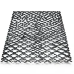 Hot Rolled Black Steel Expanded Metal Mesh Thickness 1.7 mm Width 2.44 M Length 3 M