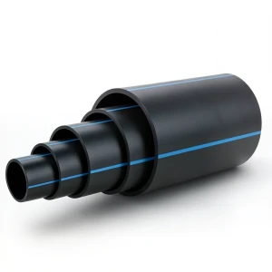 مواسير HDPE ضغط 16 بار PE 100 قطر خارجي 500 مم SDR 11 أسود مع خط أزرق