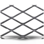 Hot Rolled Black Steel Expanded Metal Mesh 2 mm Thickness 2.44x3 m