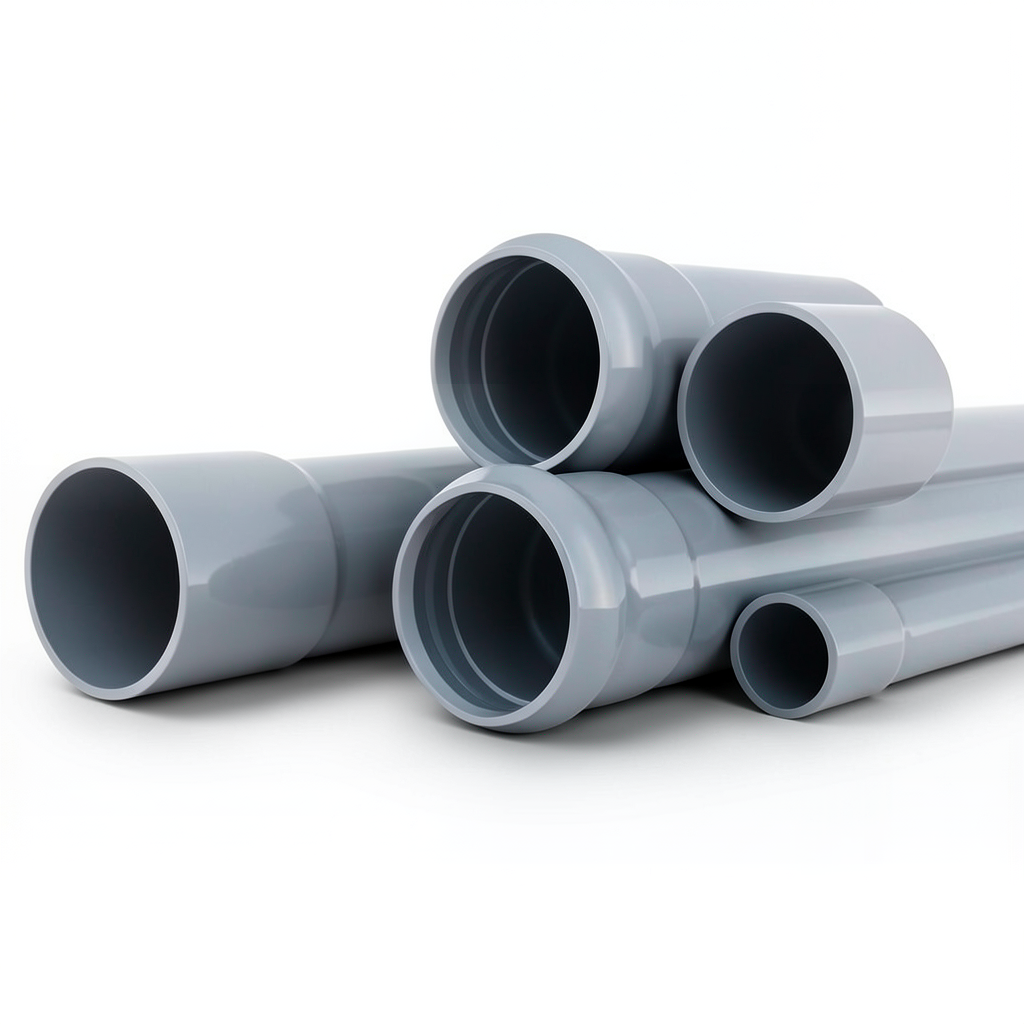 UPVC Pipes Nominal Pressure 16 Bar Outer Diameter 50 mm Thickness 3.7 mm Gray