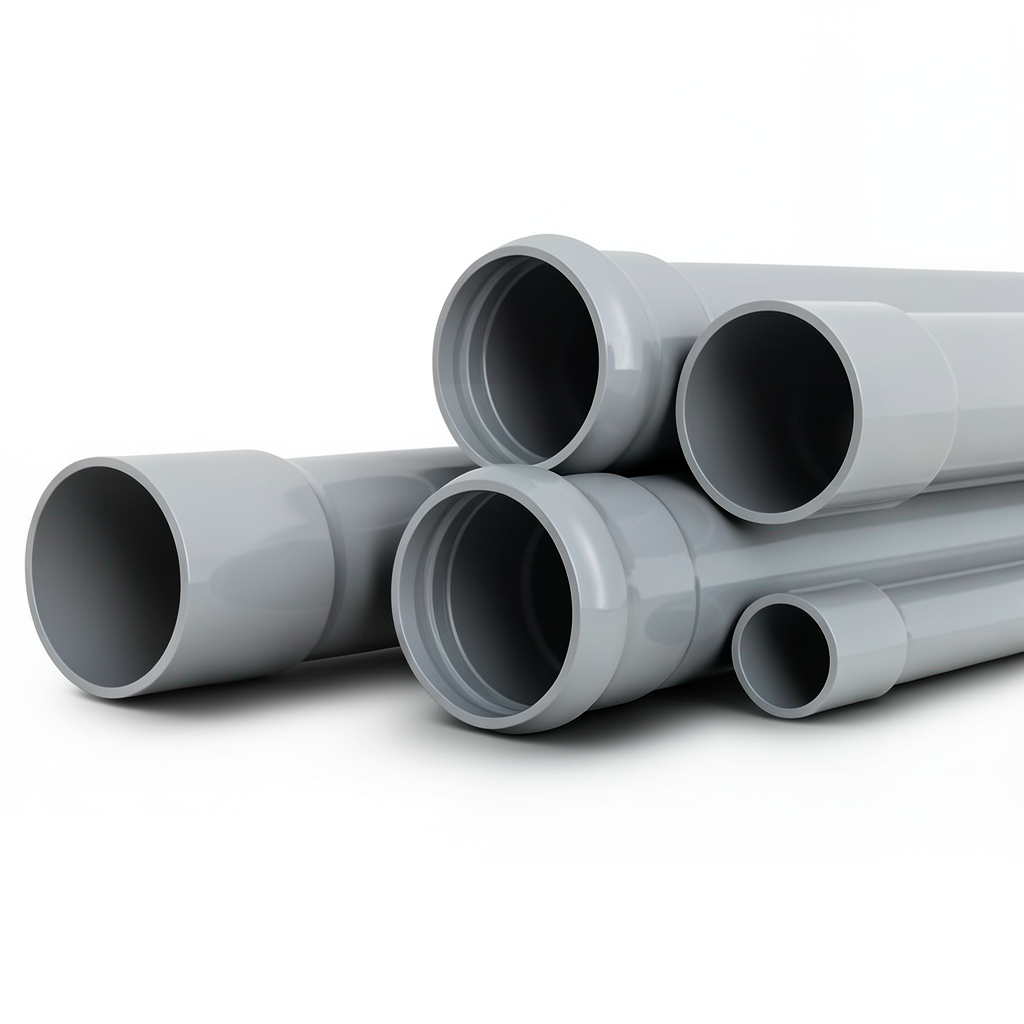 UPVC Pipes Nominal Pressure 16 Bar Outer Diameter 90 mm Thickness 6.7 mm Gray