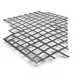 Hot Rolled Black Steel Expanded Metal Mesh Thickness 2 mm Width 2.44 m Length 1 m