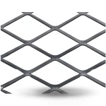 Hot Rolled Black Steel Expanded Metal Mesh 2 mm Thickness 2.44x3 m