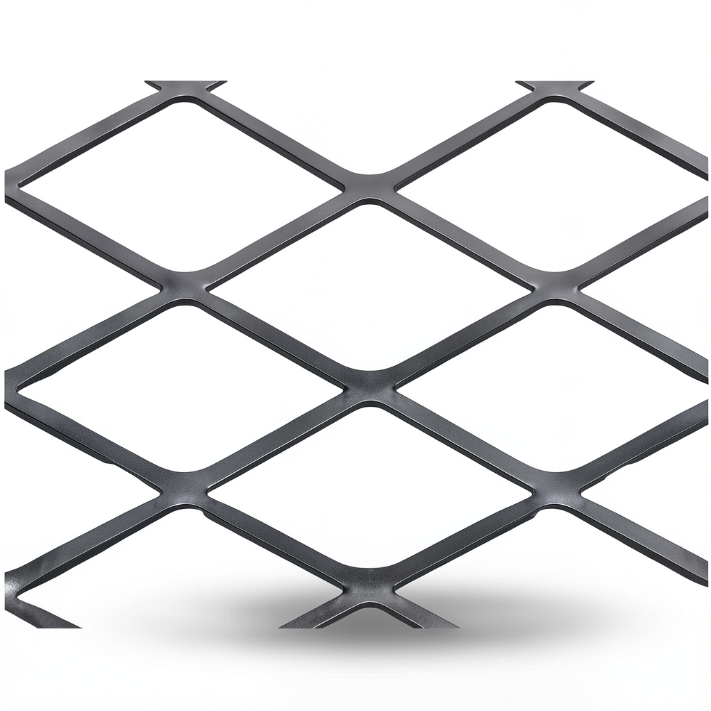 Hot Rolled Black Steel Expanded Metal Mesh 2 mm Thickness 2.44x3 m