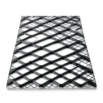 Hot Rolled Steel Expanded Metal Mesh Bahri 4.8 mm Thick 1.22x4 m Black