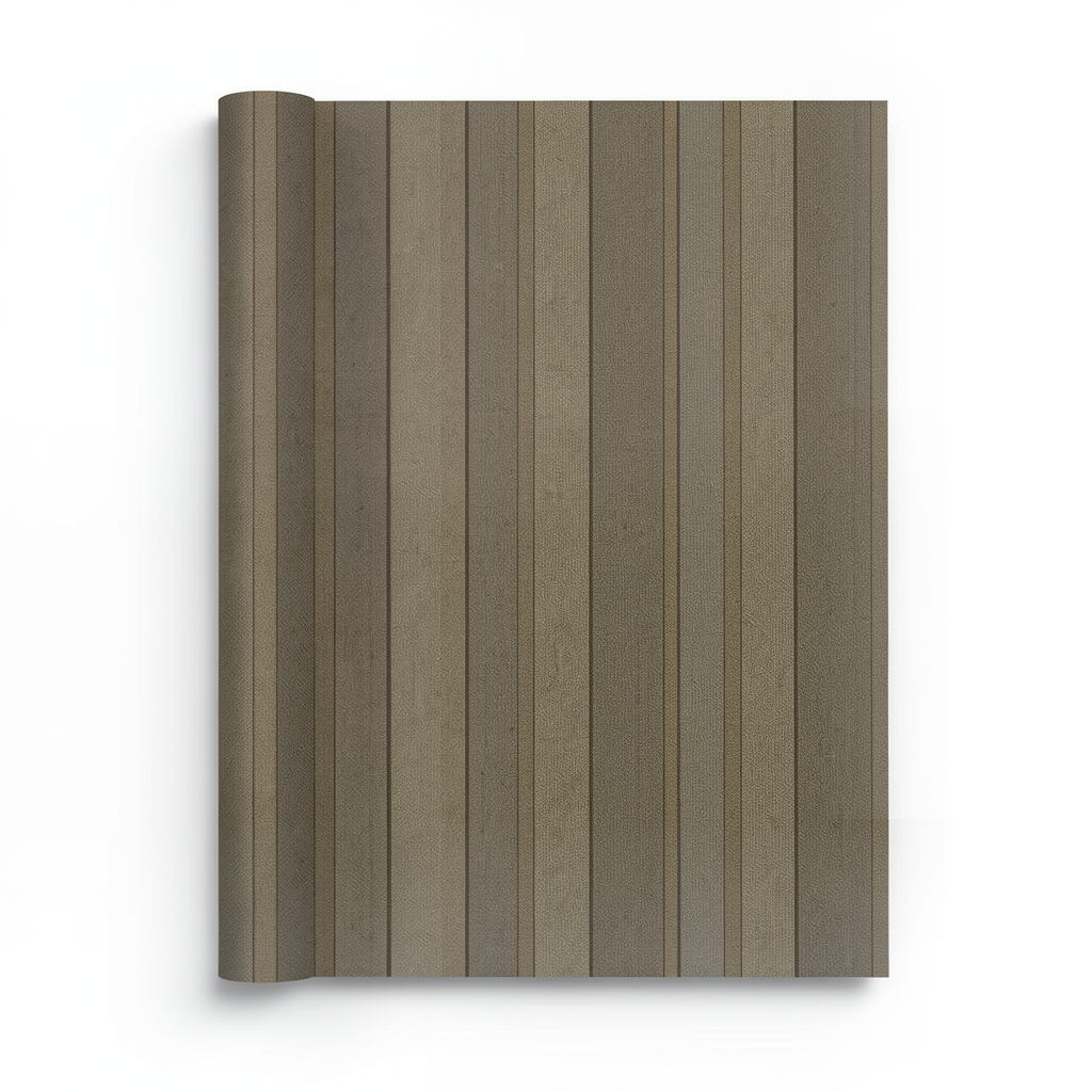 Italian Striped Wall Covering 10m x 0.73m, Dark Beige