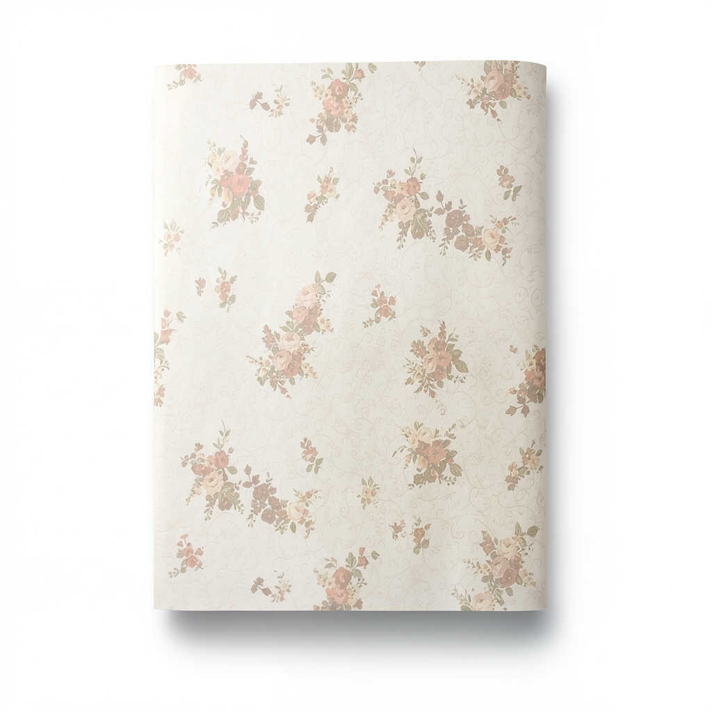 Italian Wallpaper Floral Design Pale Beige Color, Size 10mx0.73m, Model 57120
