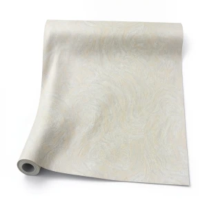 Italian Wallpaper Wavy Design Size 10mx1.06m Beige Color