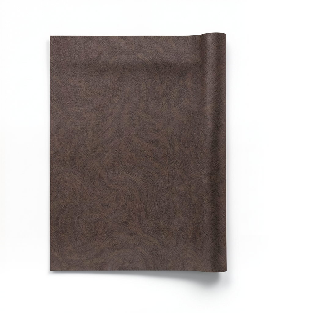 Italian Wallpaper Wavy Design Dark Brown, Size 10mx1.06m, Model 82726